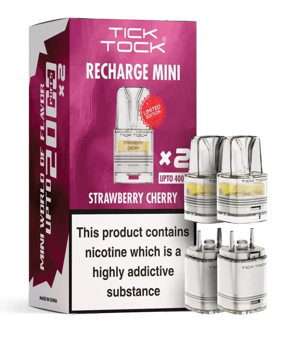 Strawberry Cherry Tick Tock Magic 8000 Prefilled Pods